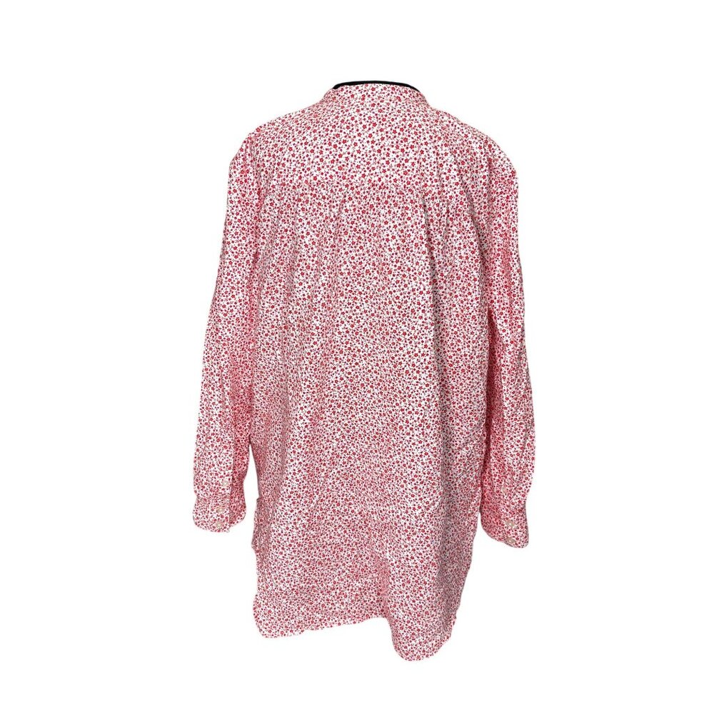 Lands End Womens MulticolorFloral Print Cotton Long Sleeve Blouse Shirt XL - Picture 3 of 13